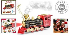 Fun & Safe Train Toy Engine with Lights and Odorless Smoke – For Children 3 to 7
