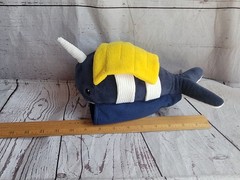 Sensory 4 U narwhal plush buckles snaps straps hooks zipper learning toy