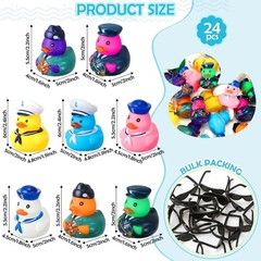 Rotatingpals 48 Pcs Cruise Ducks Sailor Glow In The Dark Rubber Ducks