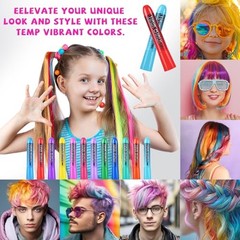 Hair Chalk for Girls Washable, 12-Color Temporary Hair Chalk for Gifts, Hair