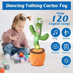 Rechargeable Baby Toys 3-6 6-12 12-18 Months Dancing Talking Cactus, Toddler Boy