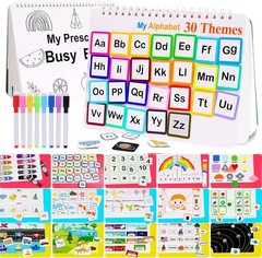 Mallify Busy Book for Toddlers 3-5, Montessori Busy Book with 30 Themes and 8…