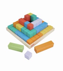 Fisher-Price Toddler Wooden Stacking Building Blocks, Creative Play, 65 Pieces