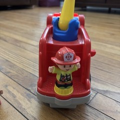 Mattel Fisher Price Little People Fire Truck Lights Up- Works Tested