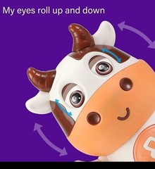 Cute Cow Dance Sing Glow Wink Toy Kids educational Fun Game baby soothing