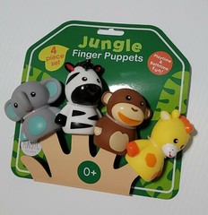 Magic Years Jungle Finger Puppets (4 pc Set) Playtime & Bathtime