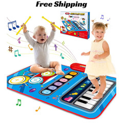 Baby Toys for 1 Year Old: Baby Musical Mat Toddler Toys Age 1-2 – 2 in 1 Piano..