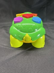 VTG 2002 Fisher Price Tappy Green Turtle Shape Press Baby Toy NO HAMMER