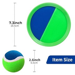 Outside Toys for Kids Ages 4-8 – Toss and Catch Ball Set, Kids Blue+green