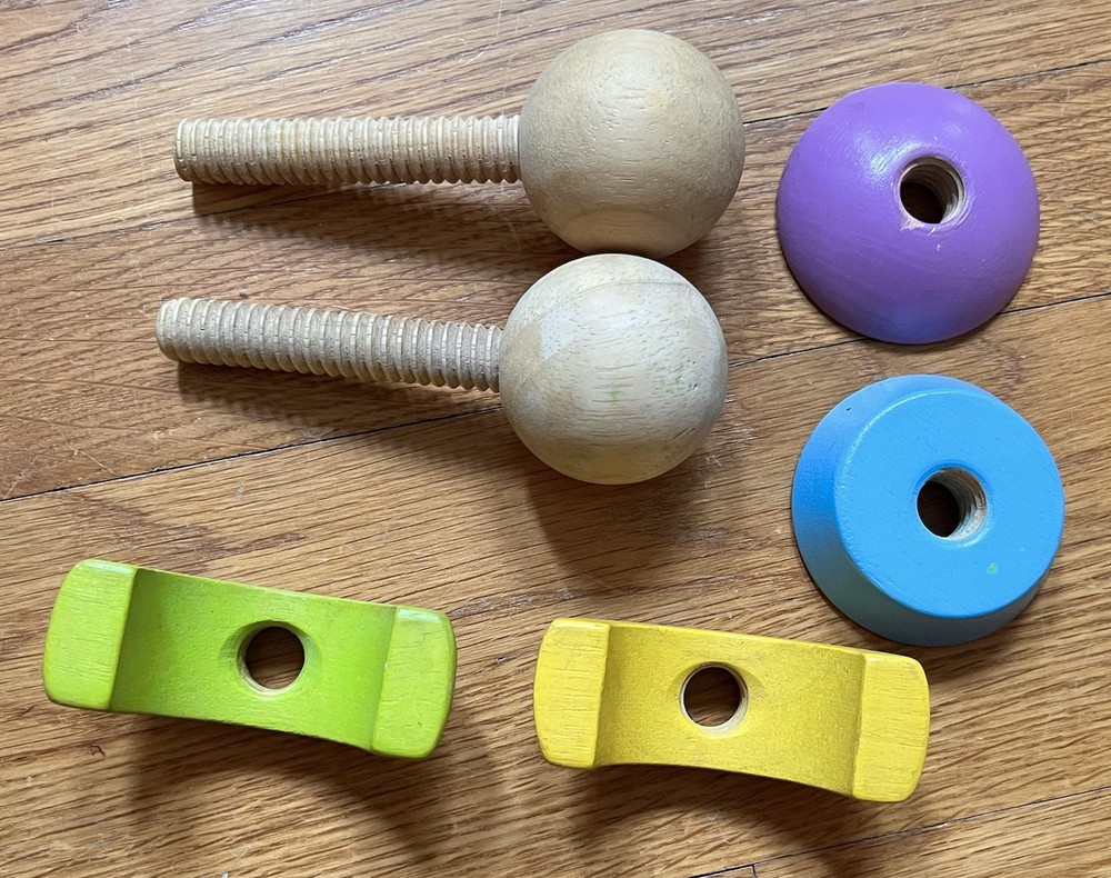 Plan Toys Nuts And Bolts Toy – Wood Screw – Eco Friendly Montessori Educational