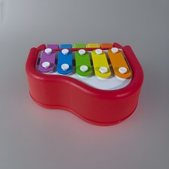 Baby Toddler Toy 5 Colorful Key Red Piano Used Very Good Condition