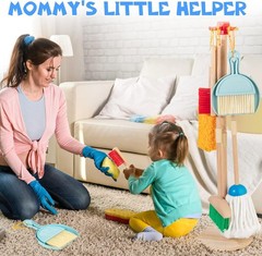 Wooden Kids Cleaning Set for Toddlers,8 Pieces Montessori Cleaning Toys with …