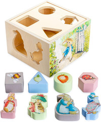 KIDS PREFERRED Beatrix Potter Peter Rabbit Wooden Shape Sorter for Toddlers, Inc