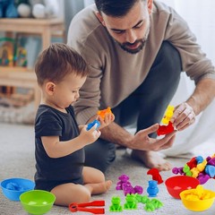 Colorful Animal Sorting and Stacking Toys for Fine Motor Skills Development