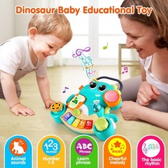 Dinosaur Piano Toy Light Up Musical 6-12 Months – Educational Toddler Gift