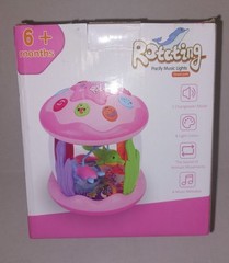 Baby Girl Toys for 6-12 Months Ocean Rotating Light Up Musical 6 7 8 9 Pink