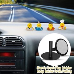 20Pcs Plastic Duck Holder Car, Rubber Plug Ducks Display Black 20 pcs