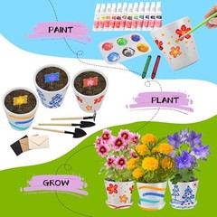 Paint & Plant Children’s Gardening Kit for Girls Boys Toys Garden Flower