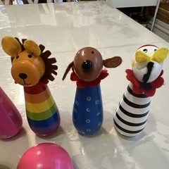 HABA Wonderworld Wooden Baby Toy Lot Rattles Animal Bowling Set BH688