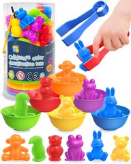 Oomloid Counting Animals Montessori Toys for 3 4 5 Years Old Boys Girls, Pres…