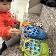 Dinosaur Magnetic Fishing Toy Kids Rod Game Montessori Educational Toy