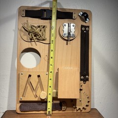 Democa Sensory Busy Board for Toddlers, Premium Wooden Toddler Busy Board for 1
