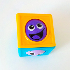 Fisher Price Roller Blocks Mattel Pink Purple Faces Motor Skills