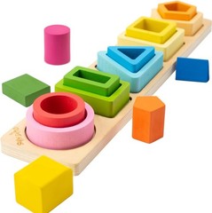 Montessori Toys for 1 2 3 Old Boys Girls-wooden Sorting & Stacking Toys for