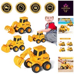 Imaginative Play Construction Toy Set – 4 Safe Trucks for Outdoors & Indoors