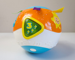 VTech Move & Crawl Baby Ball Orange Motorized Musical Learning Toy Lights Sounds