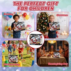 15Ft Flex Race Track for Kids, Red and Black Double Lane Flexible Race Car Ra…