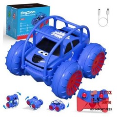 Remote Control Car, Fast Direct Charging RC Cars Amphibious 360° Rotating Blue