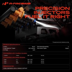 A-Premium Fuel Injectors Compatible with Saab & Cadillac | for Catera 1997-20…