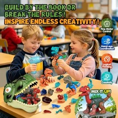 Dinosaur Toys for Kids Age 3-5 5-7, 8Pcs Take Apart Dinosaur Set | Trex