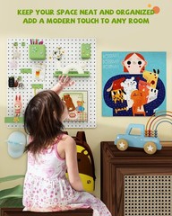Metal Pegboard Combination Kit — 4 Carbon Steel Pegboards with 26 Accessor