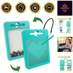 Double-Sided Magnetic Drawing Board with Beads – Perfect Road Trip Activity Toy