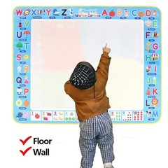 100x80CM Magic Water Drawing Mat with Reusable Magic Pens Doodle Montessori Pain