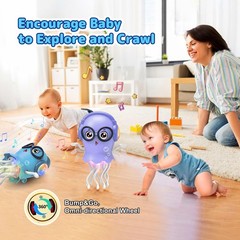 Zonopy Baby Toy Jellydancer, Crawling Jellydancer Tummy 7.8 inches, Purple