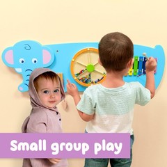 & Wow Wow Elephant Activity Wall 18M Sensory Wall Toy 3 Room Dcor 50472