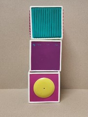Kaplan Learning Soft Blocks Set of 3 Textures Baby Toy Square Shapes Multicolor