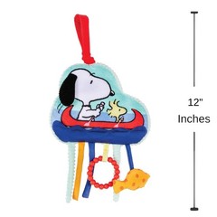 Peanuts Snoopy 12-Inch On-the-Go Pulldown Soft Activity Ziggle Teether Toy