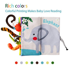 Baby Books Toys,Touch & Feel Crinkle Cloth Book – Infant Baby 0-3-6-12-18 Months
