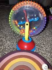 Baby Toy Lot Spinner Tray Toy, Wood Rainbow Stacker, Wood Caterpillar (has Hole)
