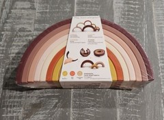 Lelolo by ANPEI Silicone Stacking Toy, Rainbow Baby Toddler Large Warm Color NEW