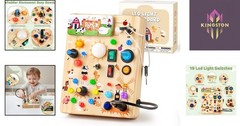 Educational Sensory Board with LED Lights – Safe Fun for Toddlers 1-3
