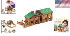 Creative 170-Piece Wooden Log Building Blocks for Imaginative Play – Safe & Fun!