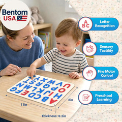 Sensory Silicone Letter Tracing Pad: Double-Sided Textured Sensory Toys for Lear