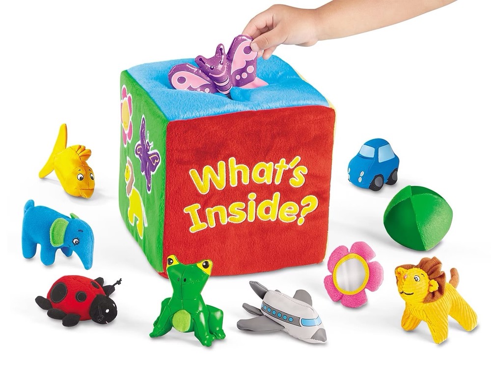 Whats Inside Soft Feely Box Sensory Toy Set Toddler Tactile Learning Activity