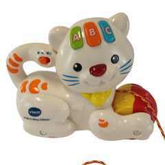 VTech Pull and Sing Kitten Interactive Toy with ABC Buttons and Sounds