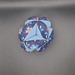 Gripping Ball Fabric Floral Blue Baby Toy Sensory Motor Skills